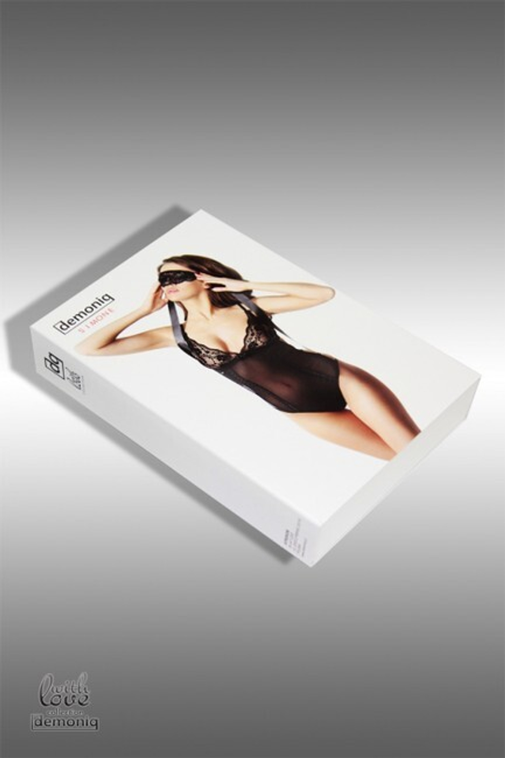 Кружевное боди в сеточку с открытыми ягодицами Simone S (42) (черное) (Цвет: черный)