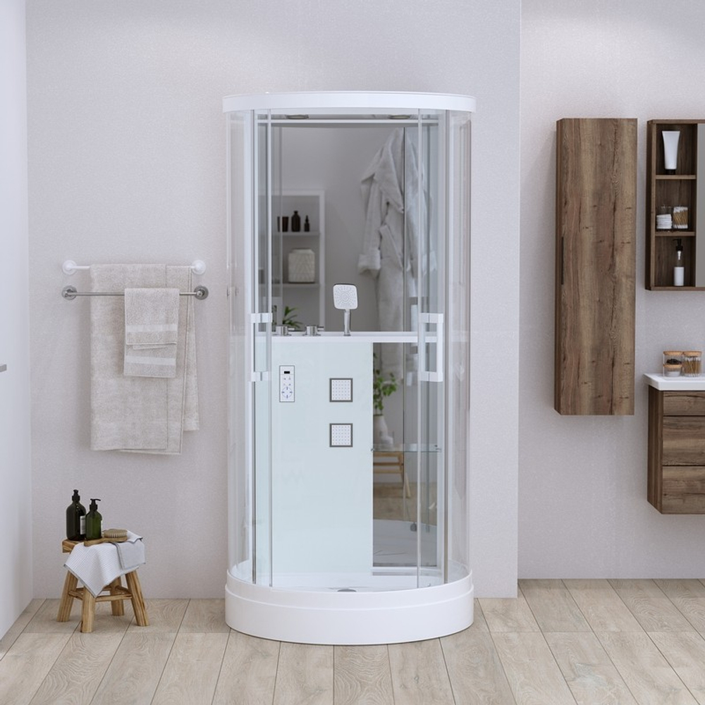 Душевая кабина Grossman Cosmo GR140 (90x100x215) дверь раздвижная,6 мест
