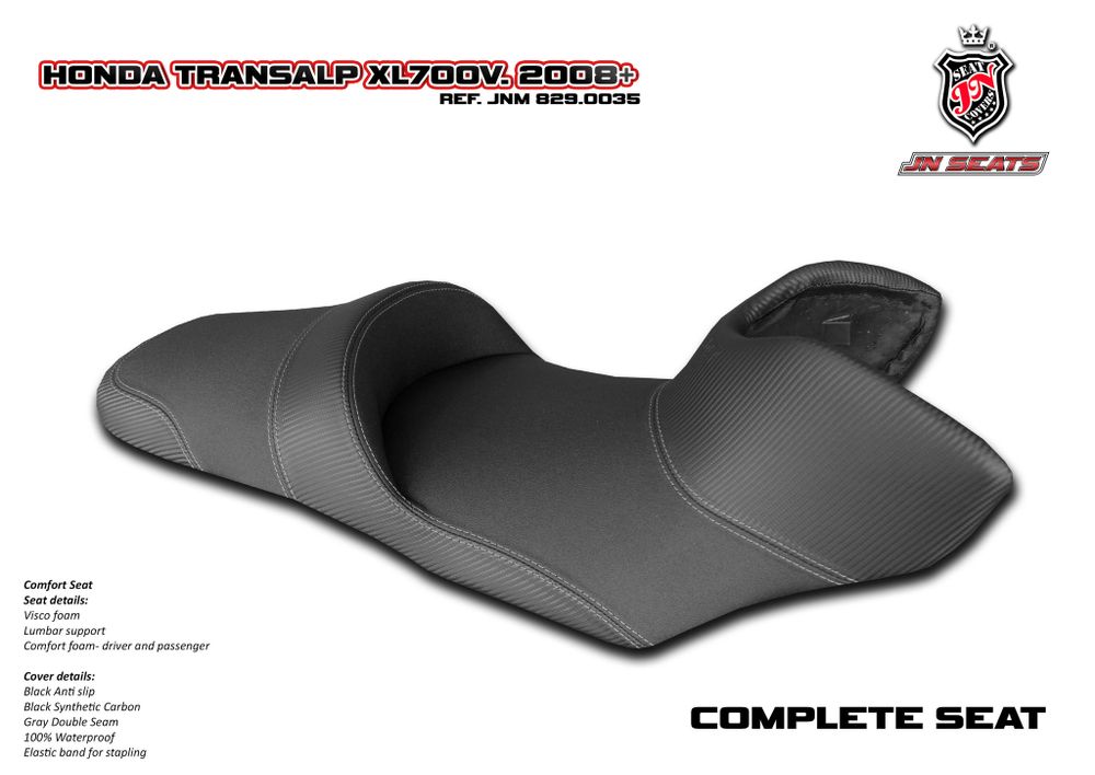 Honda Transalp 700 XL700V JN сиденье Комфорт Противоскользящее из поролона &quot;с памятью&quot; + вискоза