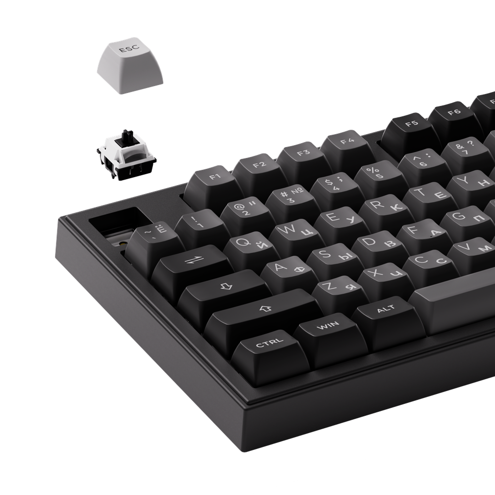 AKKO 5098B, Black&Sliver with Screen 3 Modes RGB Hot Swap V3 Piano Pro switches,ASA profile keycap