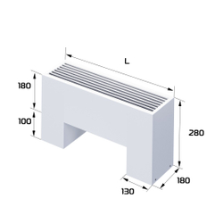 Конвектор напольный Royal Thermo STEP-180/180/700-3-N-WT-LG-NA