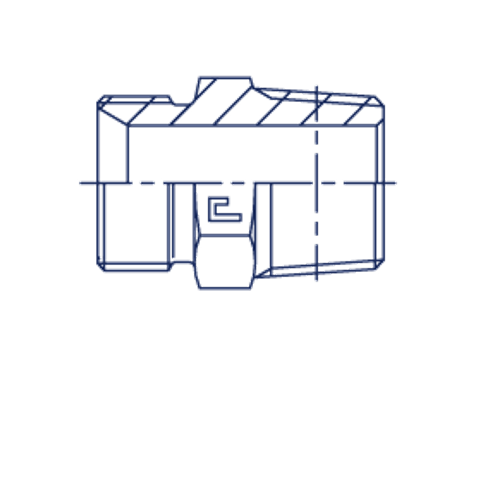 Штуцер FC BSP 1/4" BSPT 1/8"