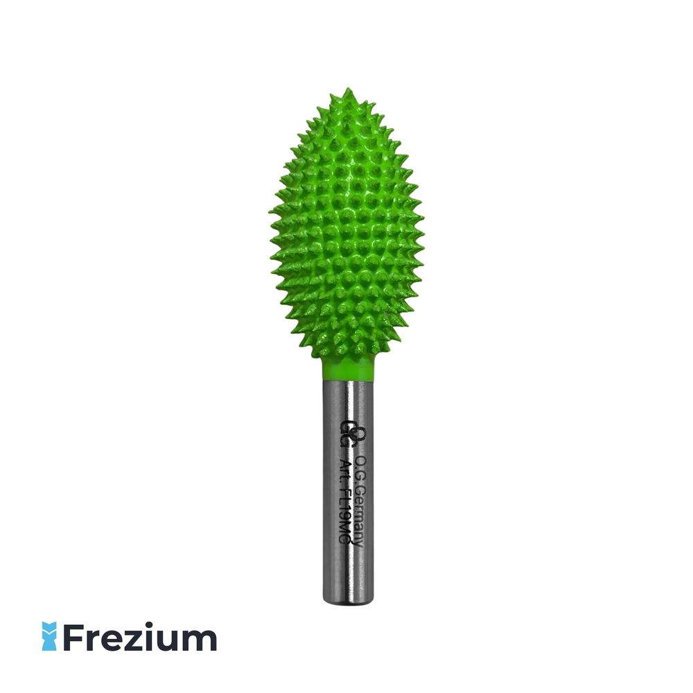 Борфреза твердосплавная по дереву овал "O.G.Germany" 18x6x31.1x60 Средняя Зернистость; FL19MG