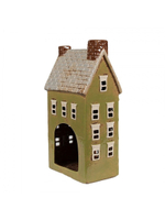Подсвечник "Зеленый домик" 14x10x26 см Clayre & Eef
