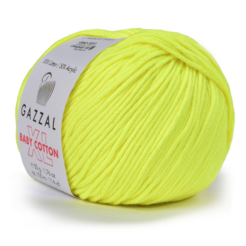 Пряжа Baby Cotton XL 50 г,105м,50%хлопок, 50%акрил (цена за 1 шт)