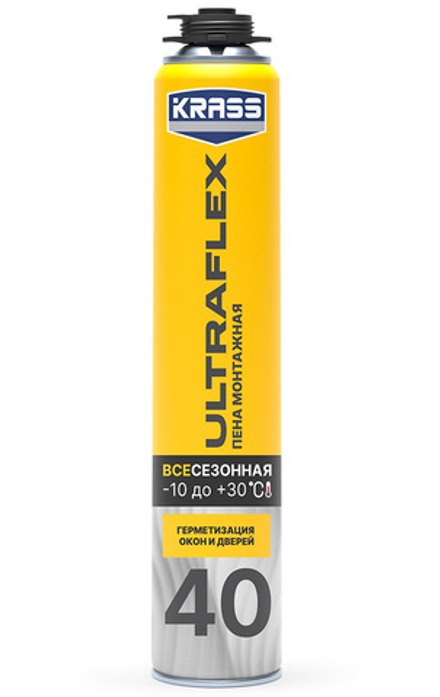 KRASS ULTRAFLEX  Пена монтажная проф. 40 всесезонная 600мл (LAKRA)