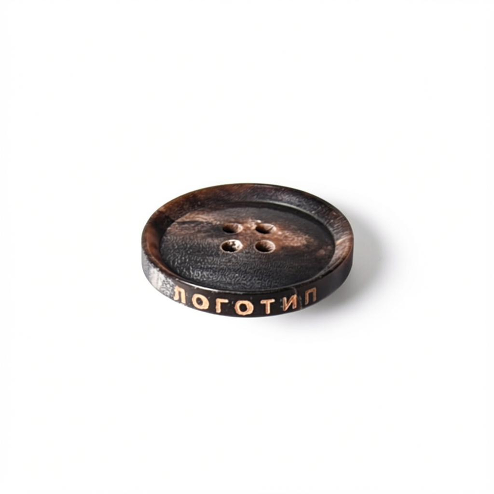 Примеры нанесения логотипа на ребре пуговицы