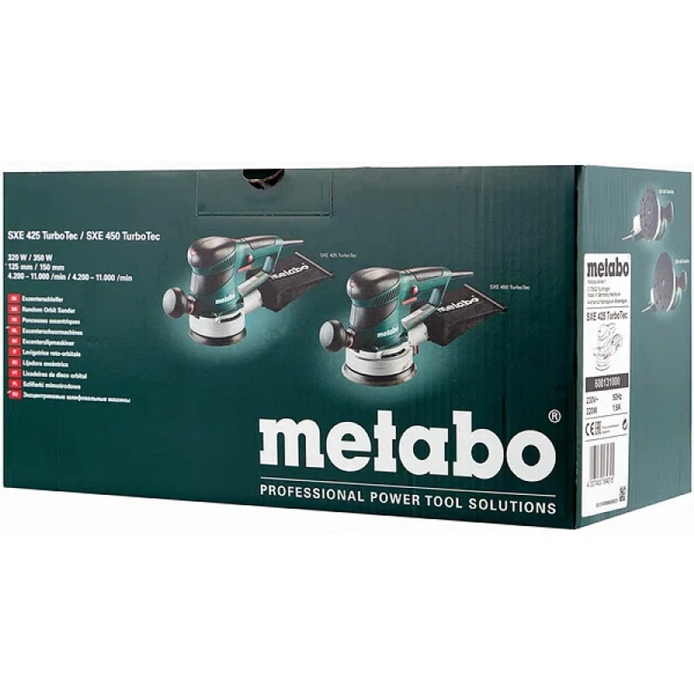Metabo SXE 425 TURBOTEC эксцентриковая шлифмашина 600131000