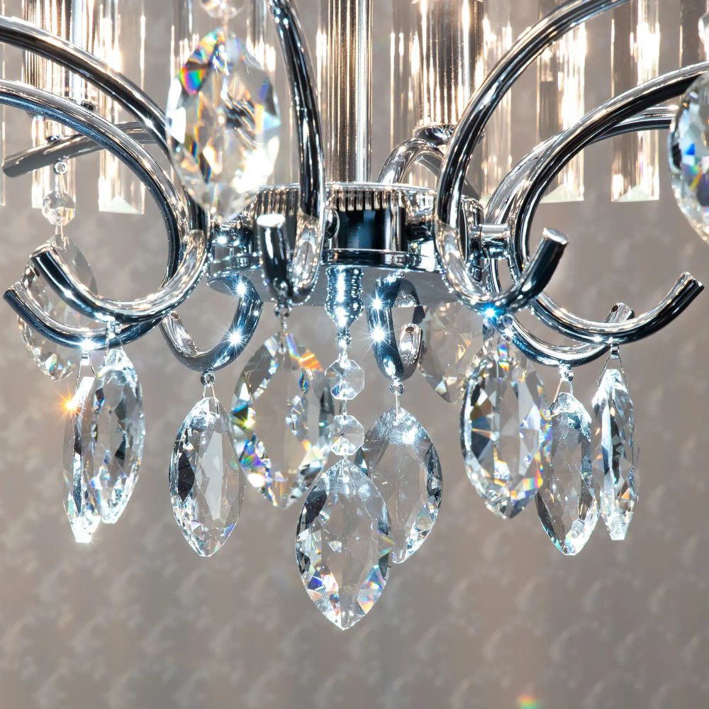 Citilux Инга CL335181 Люстра подвесная хрустальная Хром