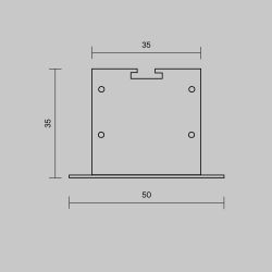 Комплект заглушек (для профиля 50×35) 2 шт., Maytoni ALM-5035T-B-EC 642035