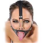 Универсальный набор со сменным кляпом Interchangeable Gag (Цвет: черный с серебряным)