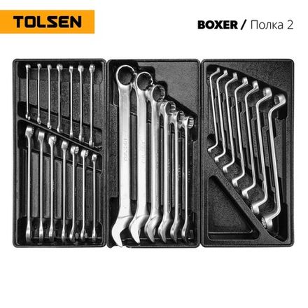 Цена на TOLSEN (TT85415) Набор инструментов "BOXER" в черной тележке, 157 предметов