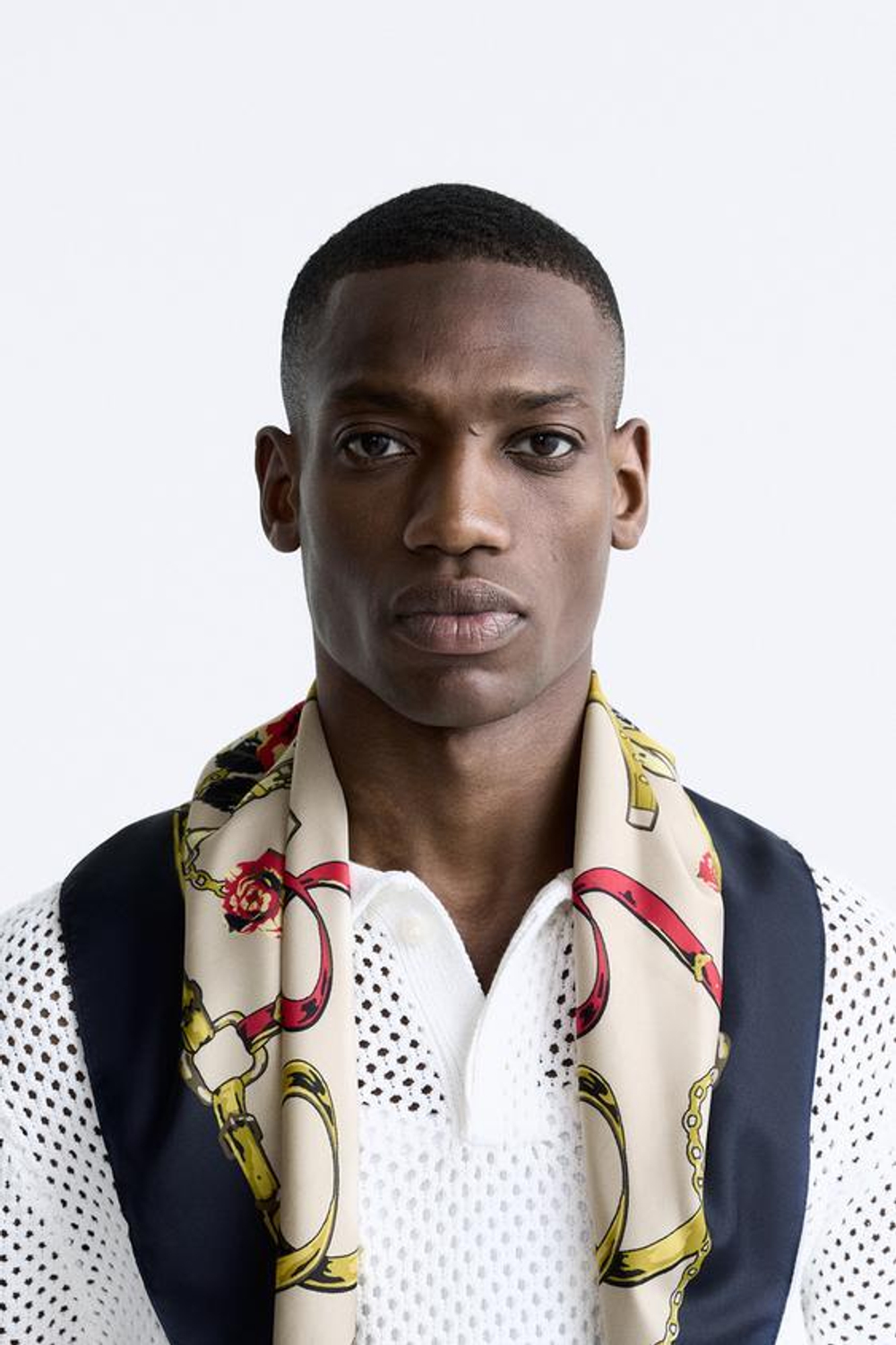 ZARA АТЛАСНАЯ БАНДАНА С ПРИНТОМ «ПОДКОВА», РАЗНОЦВЕТНЫЙ