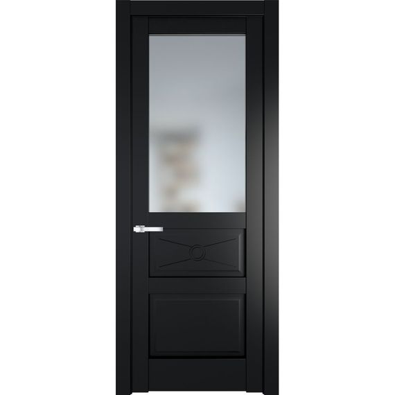 Межкомнатная дверь эмаль Profil Doors 1.5.2PM блэк остеклённая