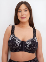 Odeons Бюстгальтер 2411/1 чёрный с белым в горошек