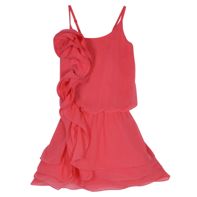 Платье детское на бретелях с воланами и многослойной юбкой