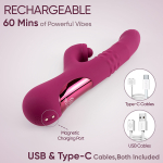 Фиолетовый вибратор-кролик 23,9см Selove ComePlay Dual Stimulation Vibrator Purple