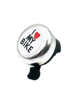 Звонок "I LOVE MY BIKE" хромированный, сталь/пластик