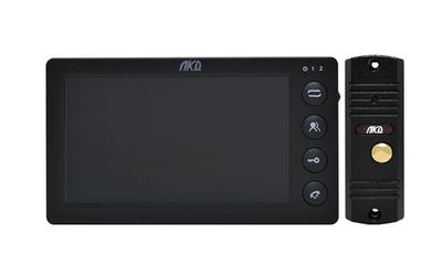Комплект домофона ЛКД-Д6 (черный) вызывная панель ЛКД-ДПВ-1080-95/3 + видеодомофон ЛКД-ДМ-1080-7/1