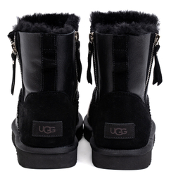 UGG Mens Classic Mini Double Zip Metallic Black