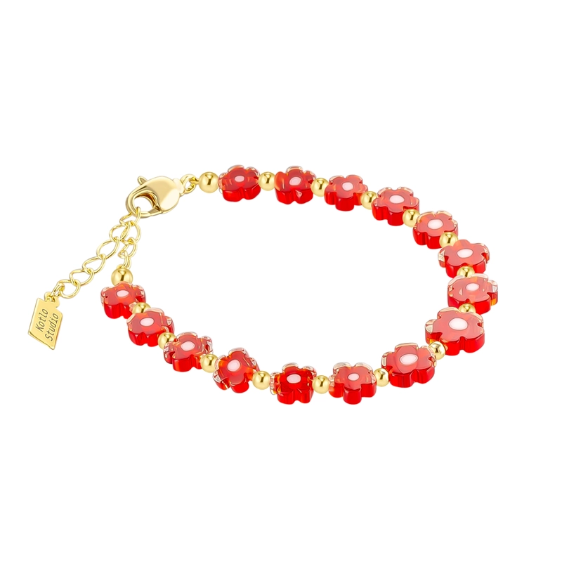 Браслет Сила цветов (красный)