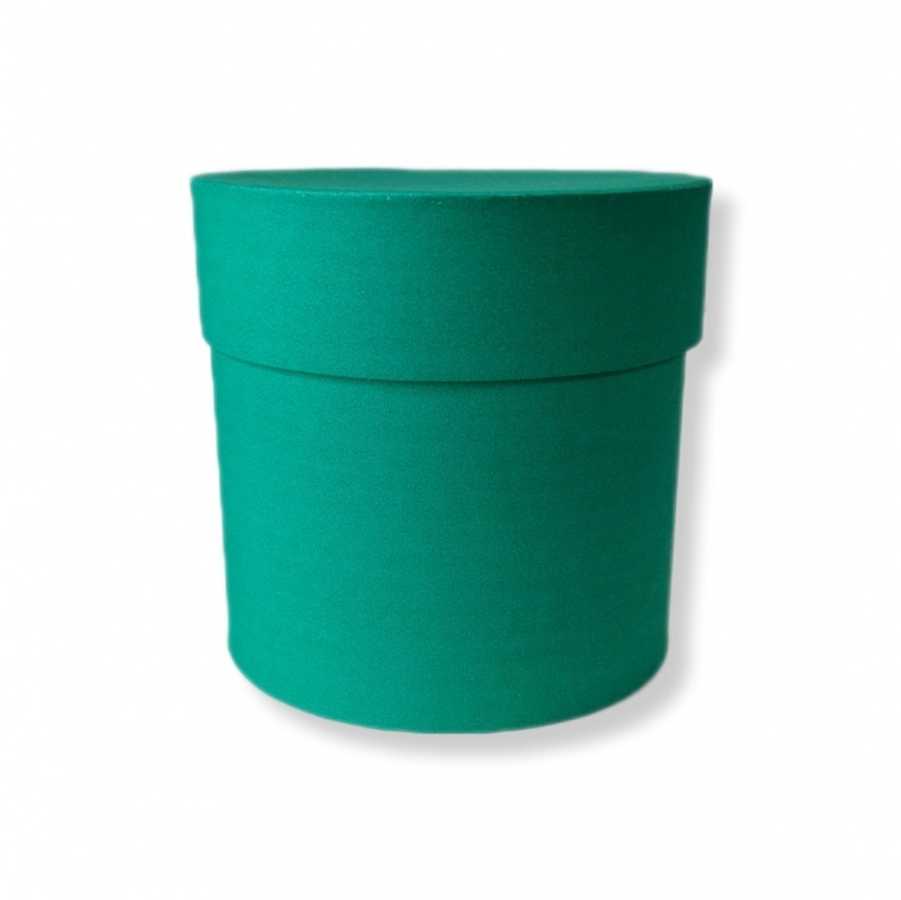 Коробка КРУГ с крышкой матовая 19*19см