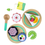 Набор деревянный чайная посуда и сладости, коробка C-41653