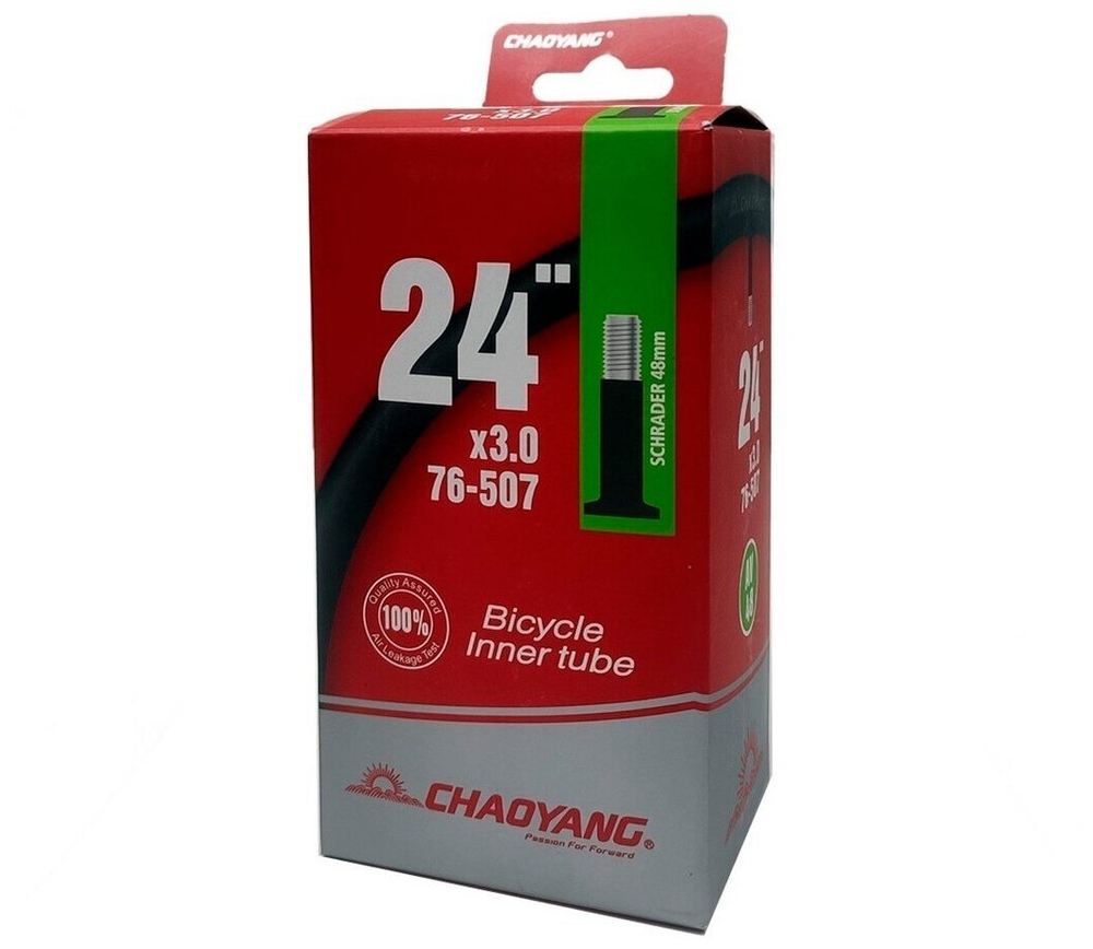 Велокамера 24"х3.0" 48мм автовентиль для полуфэтбайка в инд.упаковке арт.650075