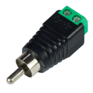 РАЗЪЕМ TS RCA штекер с клеммной колодкой, под винт
