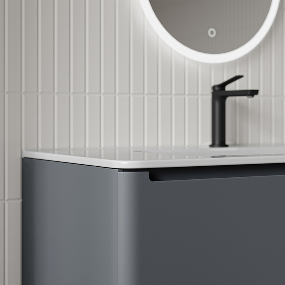 Тумба с умывальником IDDIS Edifice, подвесная, 100 см, темно-серый, EDI10D0i95K