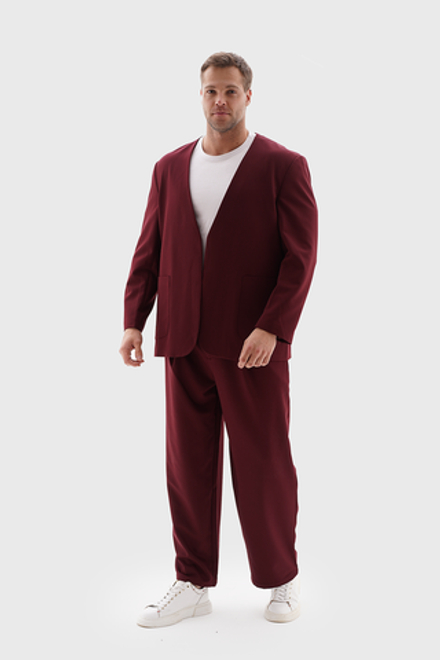 Костюм полуспорт оверсайз в2 бордовый