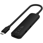 SATECHI 4-in-1 USB-C Slim Multiport Adapter 4K (Black)