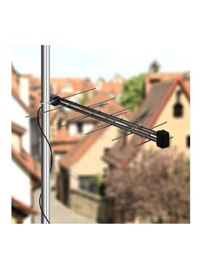 Антенна ТВ наружная "АКТИВНАЯ" для аналогового и цифрового ТВ - DVB-T2 (модель RX-424) (пакет) Rexant 34-0424