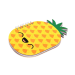 Блокнот "Ананас", 11*18см, 50 листов, на спирали, без линовки, с брелком