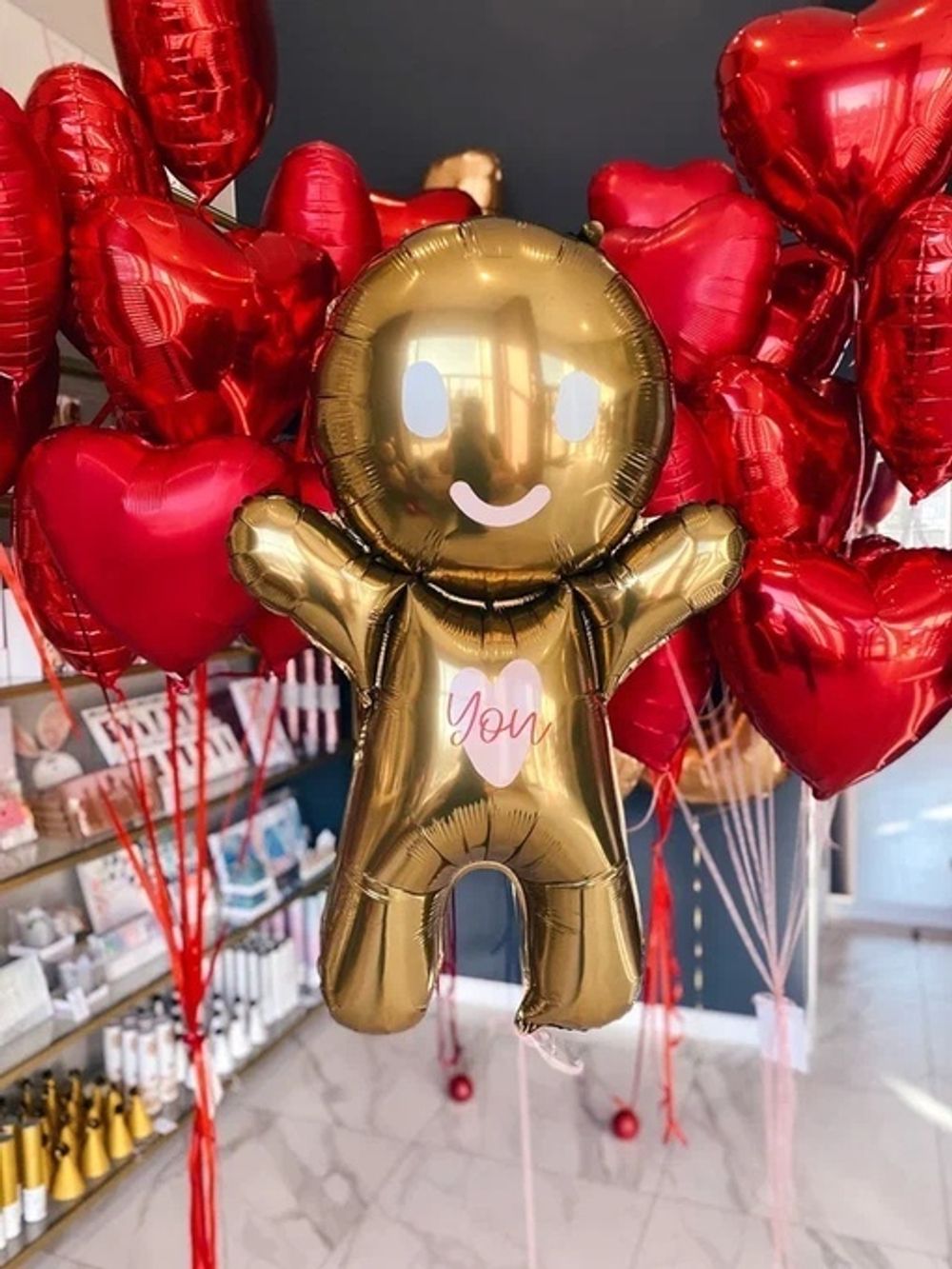 ПД Шар фигура "Пряничный человечек" 34"/86 х 23"/58 см (БГ-30)  Изображение6