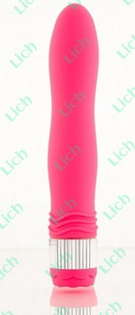 Розовый водонепроницаемый вибратор 21,5 см.