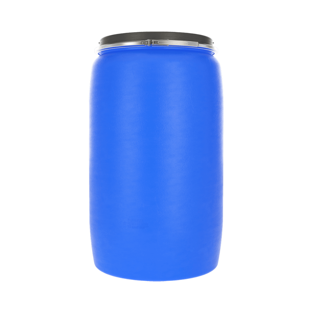 Бочка пластиковая ЗТИ Open Top, с крышкой и хомутом, 227 л