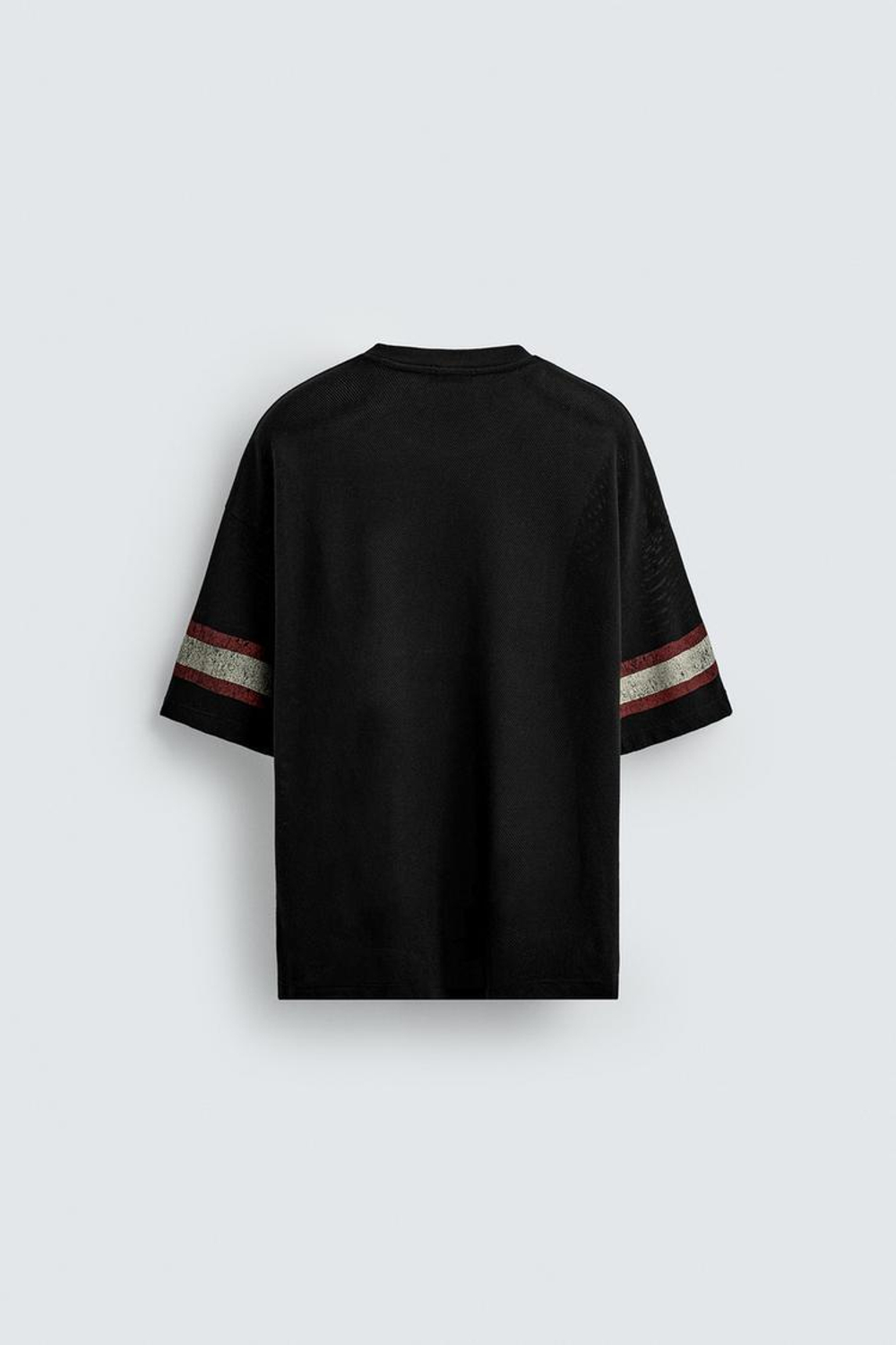 ZARA ФУТБОЛКА В СТИЛЕ ПРЕППИ , ЧЕРНЫЙ