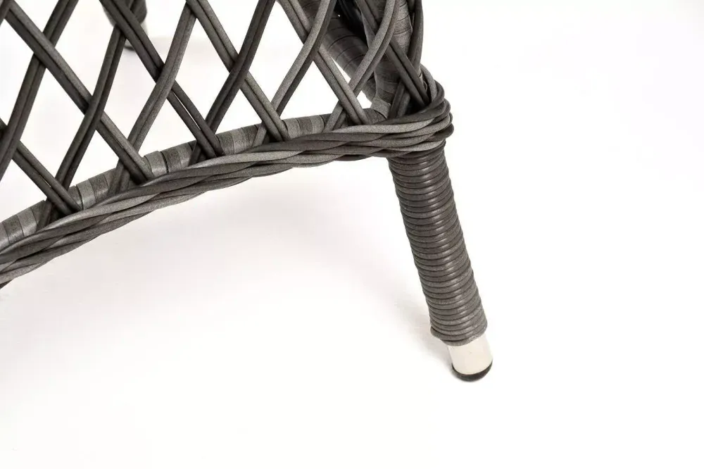 "Алиса" кофейный комплект из искусственного ротанга, цвет графит