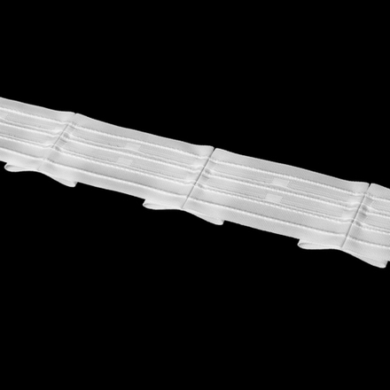 Шторная лента Oz-Is арт. 3093, бантовые складки, коэф сборки 1:2,0, цвет белый (ширина 60 mm)