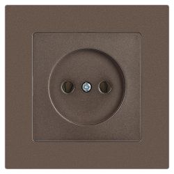 Розетка Intro Accent 6-201-08 2P 16А-250В IP20 СУ AL/CU бронза | Intro