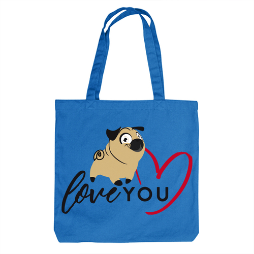 Тканевая сумка "Мопс - любовь"