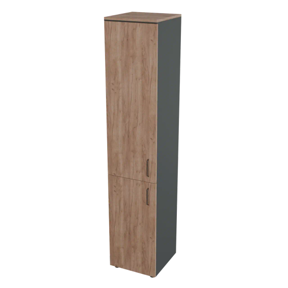 Шкаф для документов узкий 2 дверцы Prego office 403х420х2000 ПОШВУ-2