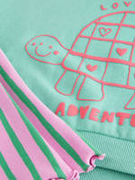 Толстовка и легинсы-клеш в комплекте для девочки Next E54-950, Бирюзовый, Розовый