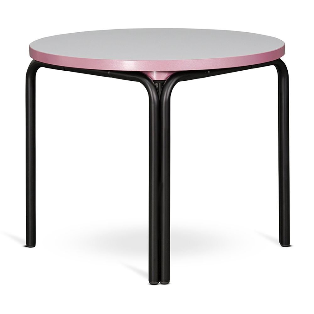 Столик кофейный Ror, Ø50 см, черный/серый/розовый