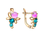 Серьги из серебра "Стрекоза"