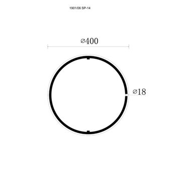 Модульный светильник LED 15W 3000К 1901/06 SP-14 чёрный Formica Divinare