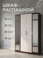 Шкаф Успех 4-х дверный с зеркалами 160х220х52 см вместительный
