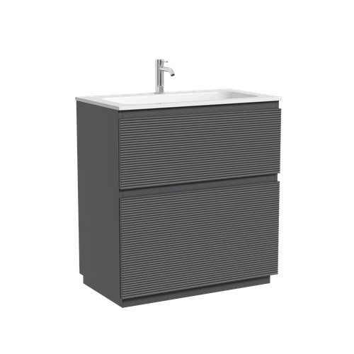 Тумба напольная Sancos Folk Floor 790х445х850, c двумя ящиками оснащенными доводчиками, Grey soft, арт.FL80FGS