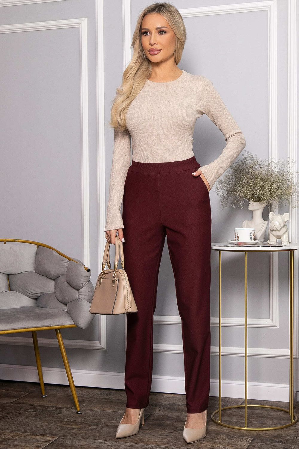 Брюки Беззаботное путешествие (бордовые) Б14388-16М LT Collection